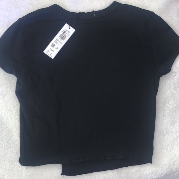 COPY - Garage - Asymmetrical  Crop Top Tee - Picture 2 of 3